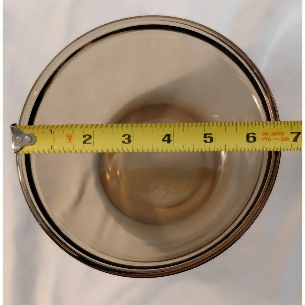 Lot of 2 Vintage Anchor Hocking Smoke Brown Glass Mixing Bowls 1 Qt 6.5